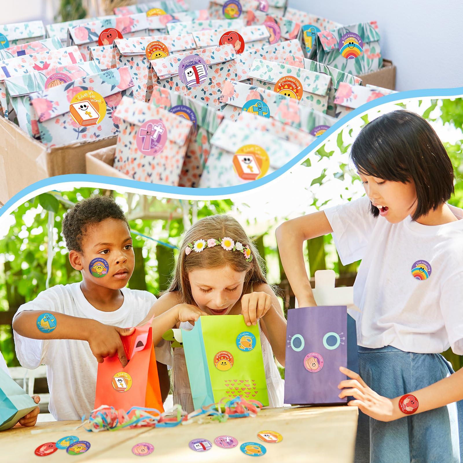 Snapklik.com : 1000 Pcs Religious Stickers For Kids Christian Symbols ...