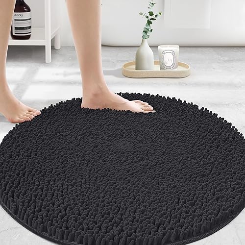 Miniatura 47 de MAYSHINE Alfombra de Baño de Chenilla Afelpada y Peluda Extra Suave, Súper Absorbente, Alfombra de Baño Antideslizante Microfibra Esponjosa
