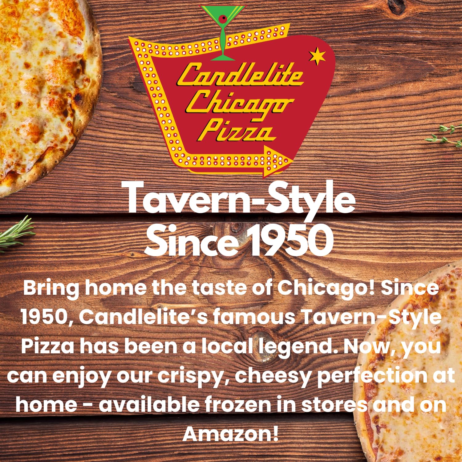 Candlelite Frozen Pizza, Sausage Pizza, Tavern Style, Thin and Crispy Pizza 16.75 oz each (Frozen) (Pack of 3)