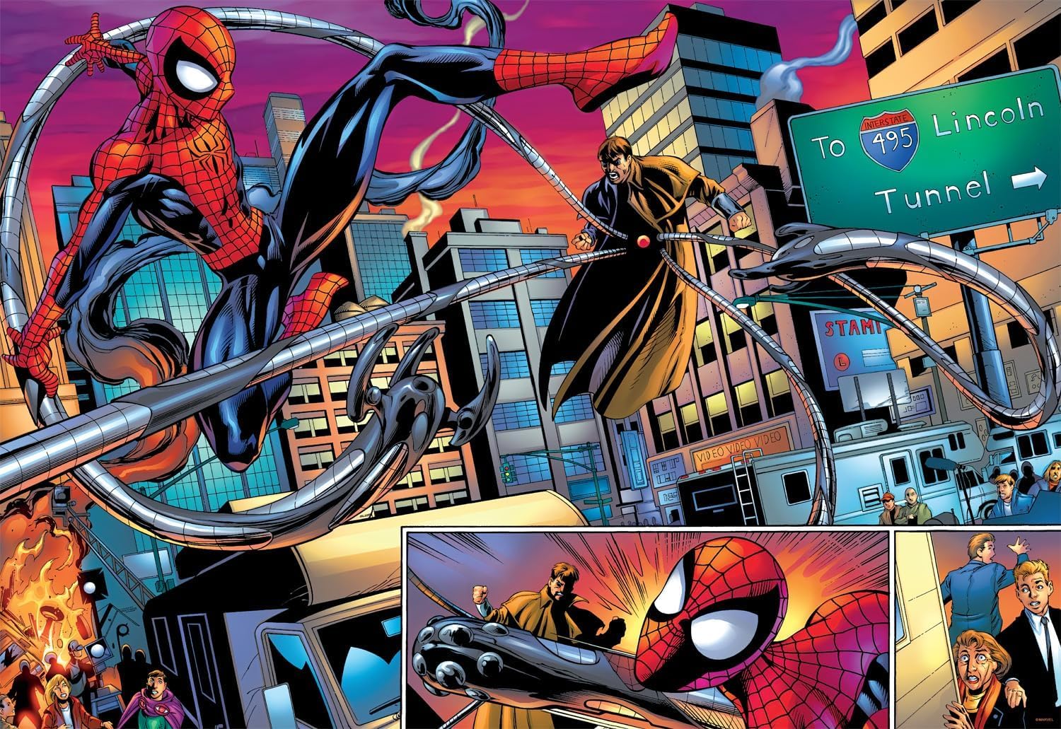 Buffalo Games - Marvel - Spider-Man vs. Doctor Octopus - 2000 Piece Jigsaw Puzzle for Adults -Challenging Puzzle Perfect for Game Nights - Finished Size is 38.50 x 26.50