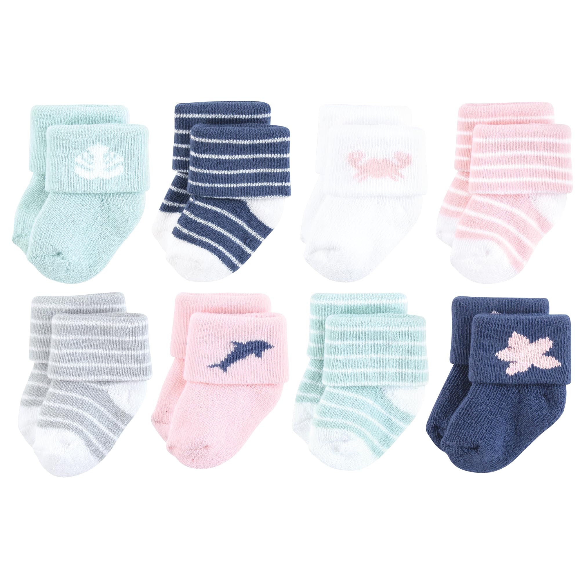 Hudson BabyBaby Girls' Cotton Rich Newborn and Terry Socks