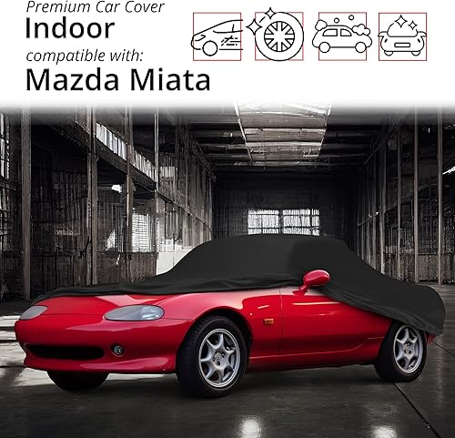 Miniatura 7 de CarCovers Indoor Car Cover Compatible with Mazda 2020 Miata MX-5 - Black Satin Ultra Soft Indoor Material Keep Vehicle Looking New Between Use,