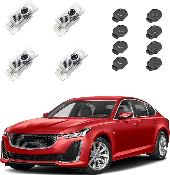 ZKAYUN Never Fade LED Car Door Lights Logo Welcome Lights (4PCS) Compatible with CT6 XT4 XT5 XTS ATS SRX