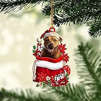 Vista 8 de Talataca Staffordshire Bull Terrier con corona de sombrero de Navidad, corona de perro 2D plano para espejo retrovisor de automóvil, accesorios