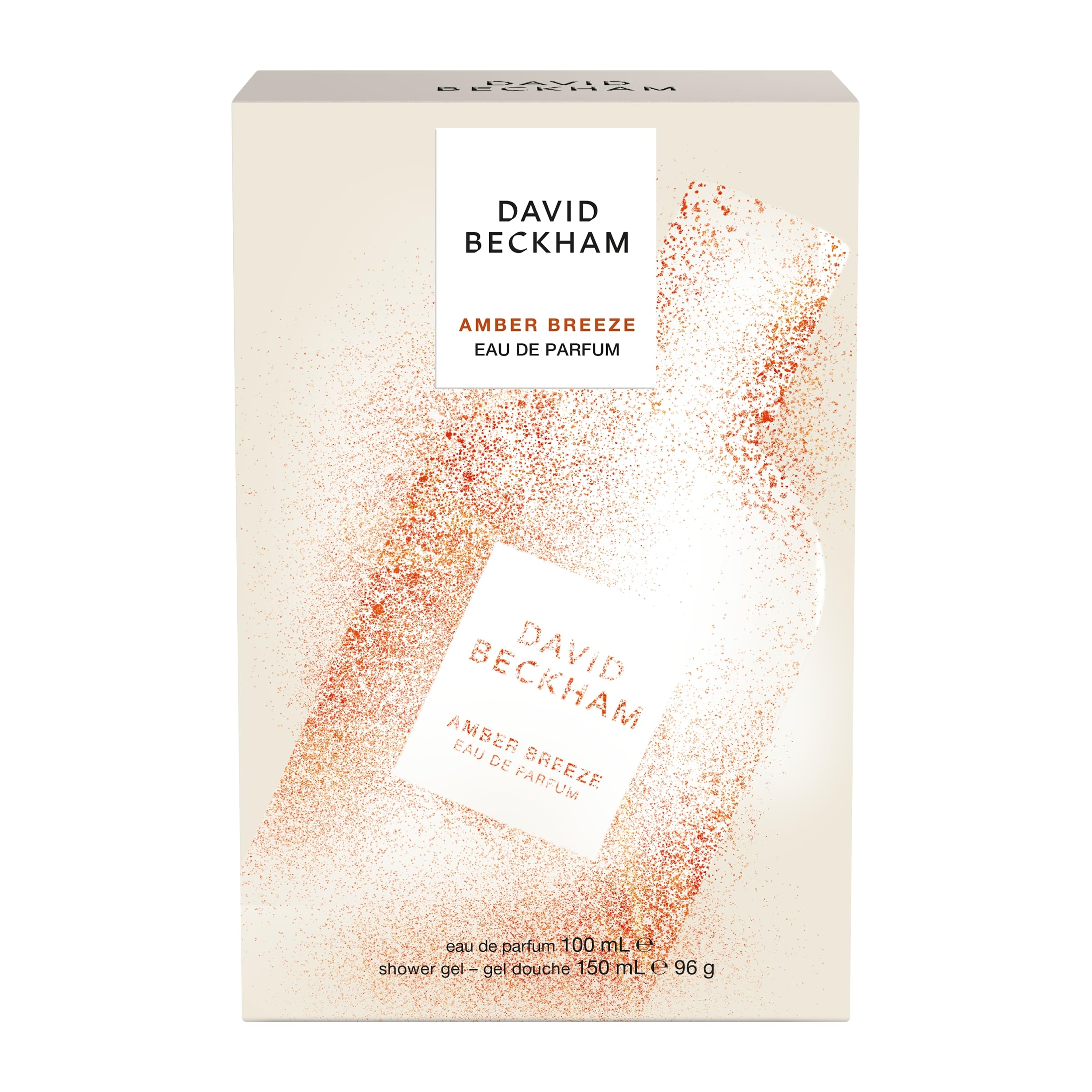 David Beckham Confezione Regalo Amber Breeze, Eau de Parfum 100ml e Gel Doccia 150ml, Fragranza Ambrata Aromatica per Lui