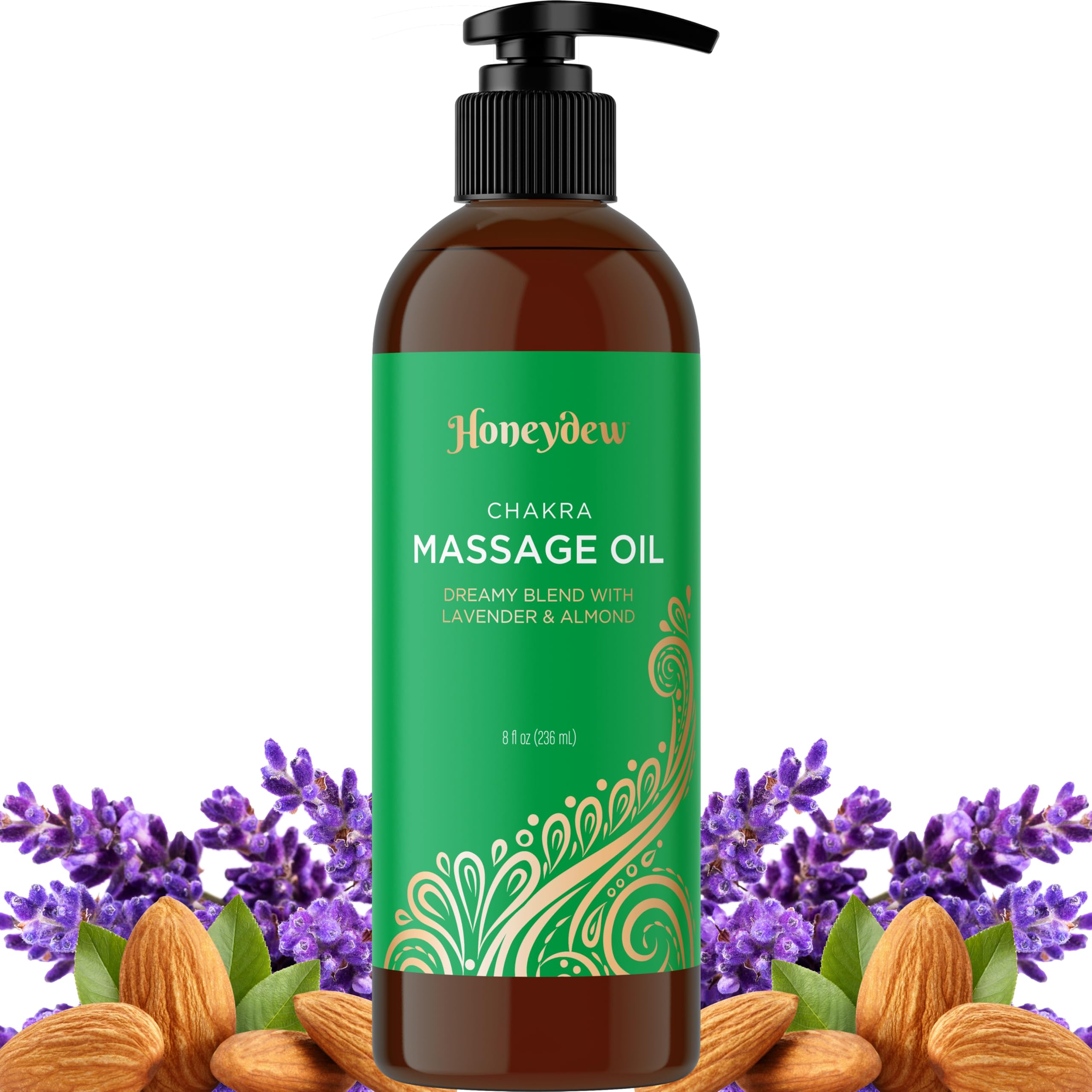 Lavender Massage Oil for Massage Therapy - Aromatherapy Full Body Massage Oil for Men and Women with Coconut Oil Lavender Oil and Sweet Almond Essential Oil - Therapeutic Grade Non GMO and Vegan