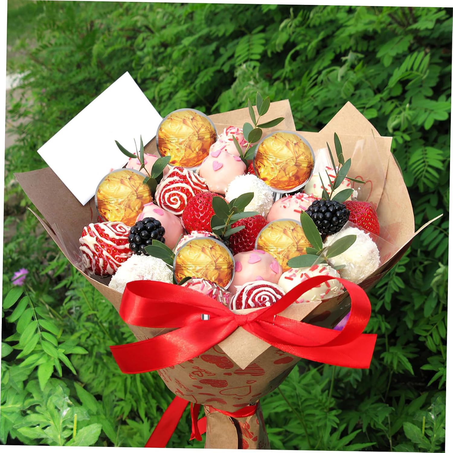 CATIEBYE 80pcs Choc Bouquet Ingredients Candy Bouquet Wrappers Holders Box Truffle Liner