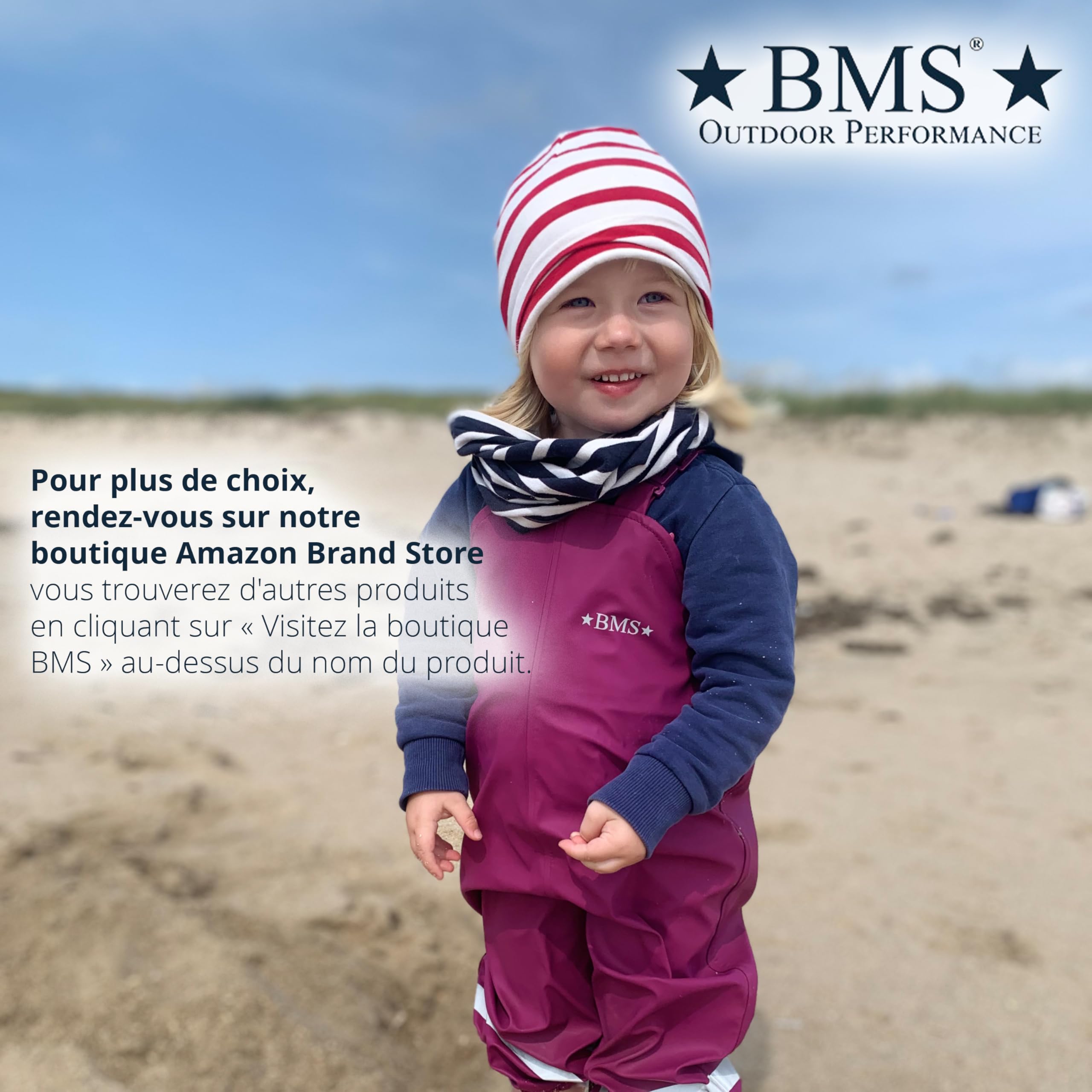 BMS Salopette de Pluie, ciré imperméable, pour Enfants,