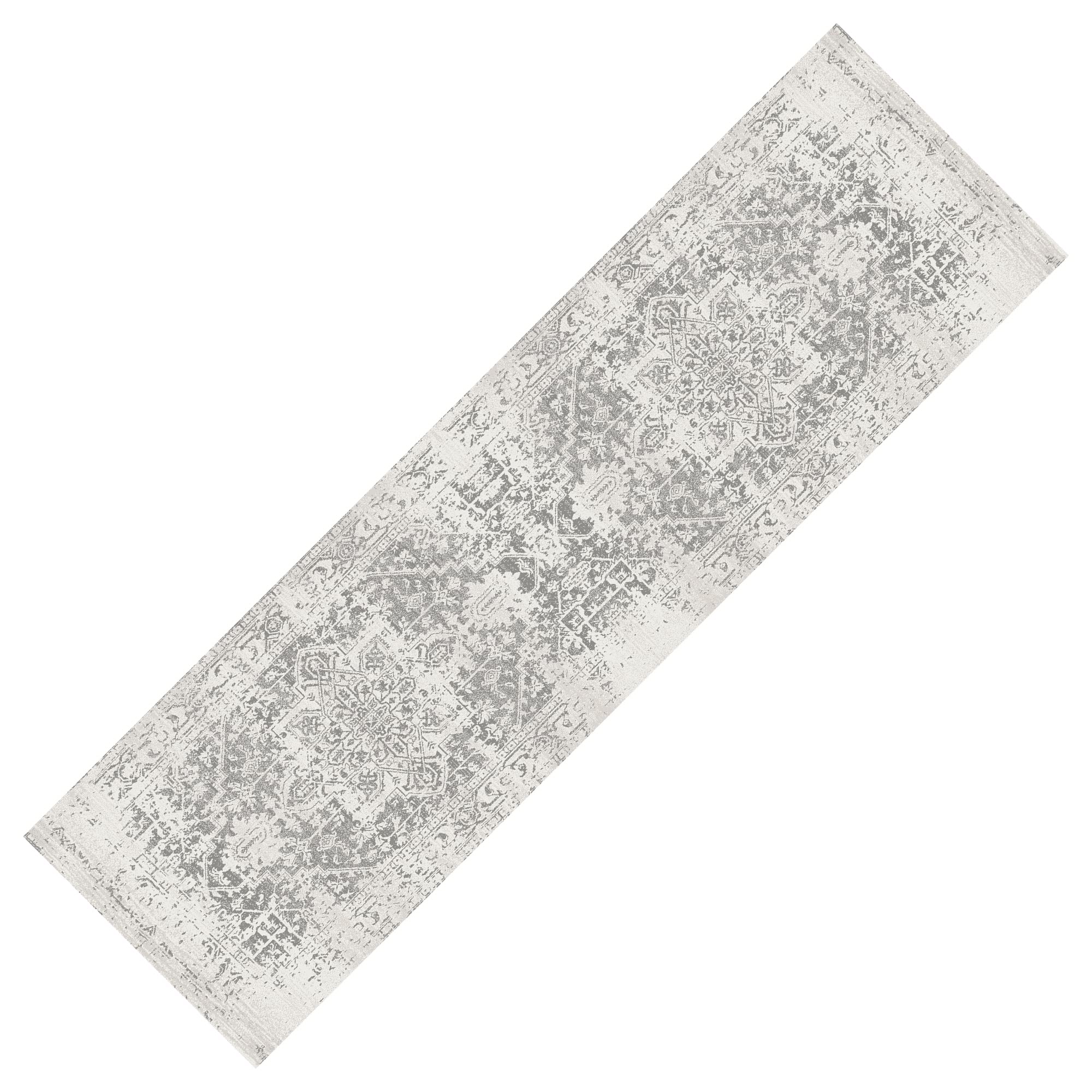 MICRODRY - Runner Rug, Machine Washable & Stain-Resistant Rugs for Bedroom Hallway, Kitchen, Entryway & More Runners with Skid-Resistant Backing, 2x7, Tara (Grey)