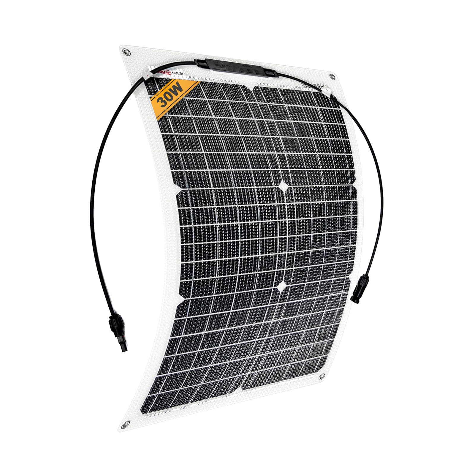 enjoy solar ETFE Marine 30 W, 12 V, półelastyczny panel słoneczny, moduł fotowoltaiczny z technologią PERC, idealny do kamperów, jachtów i łodzi