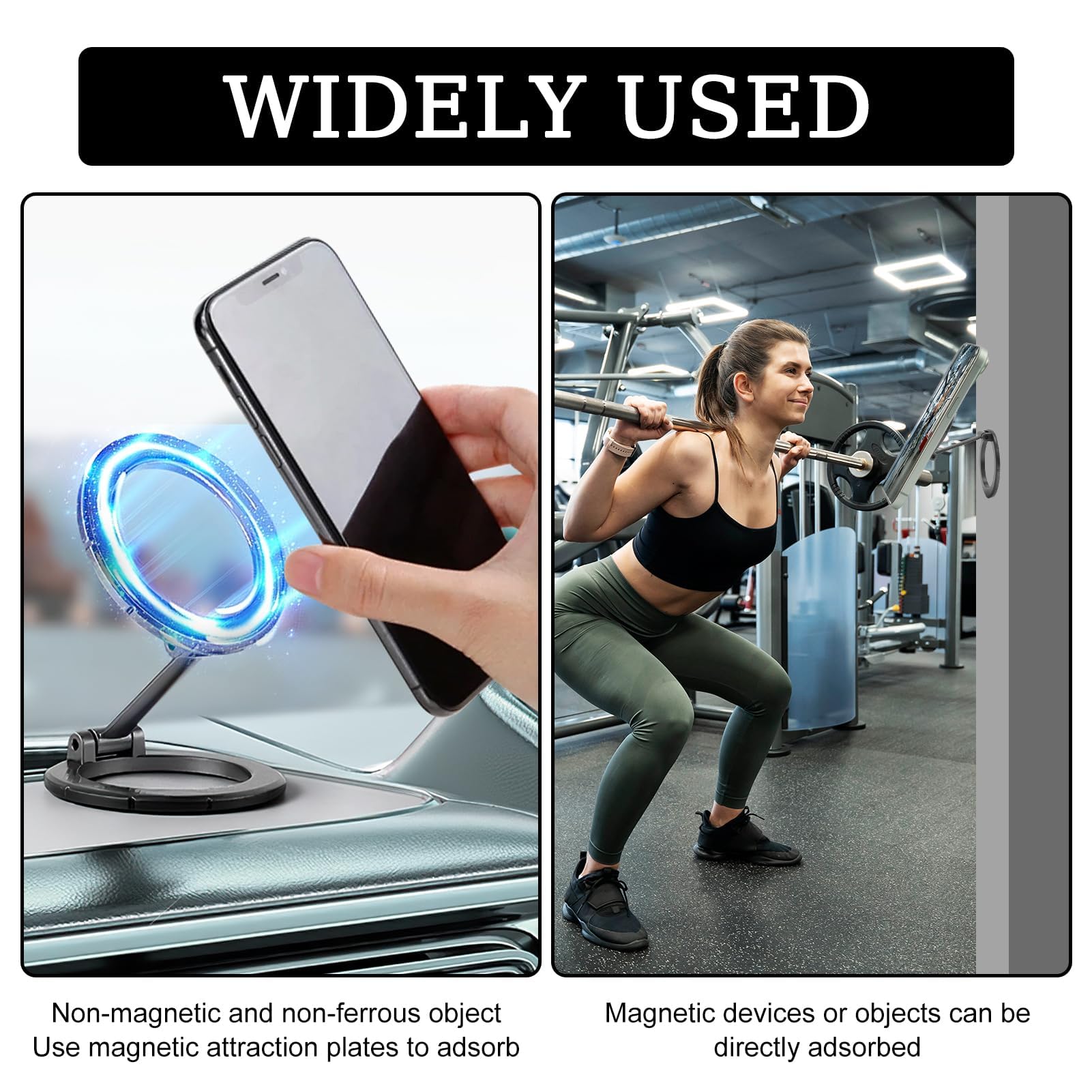 Supporto Magnetico Per Anello MagSafe, Per IPhone 16/15/14 Pro Max, 12/13 Pro Max Mini, Nero - Foto 13