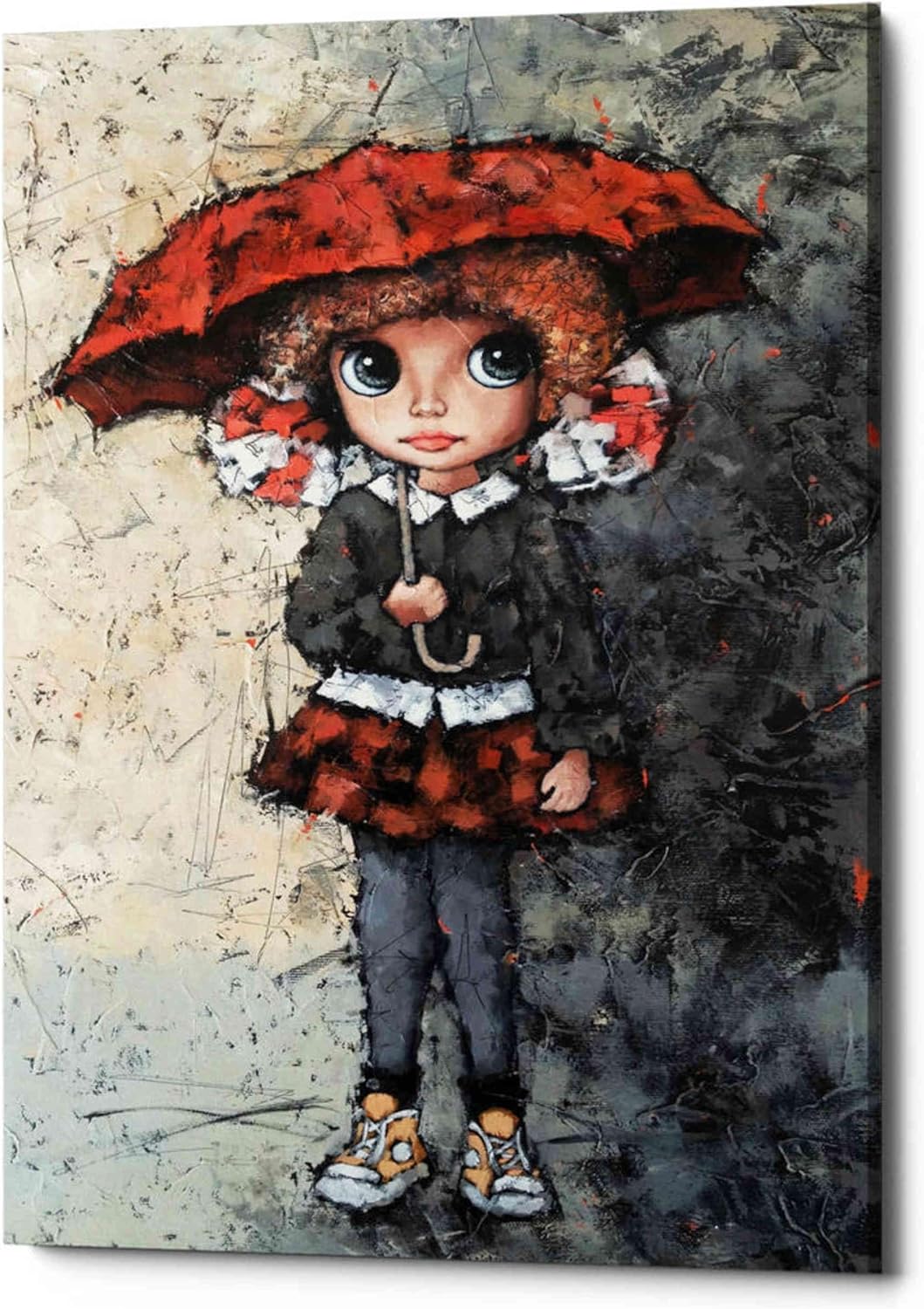 'Girl With Bows' by Alexander Gunin, Canvas Wall Art, 12"x18"
