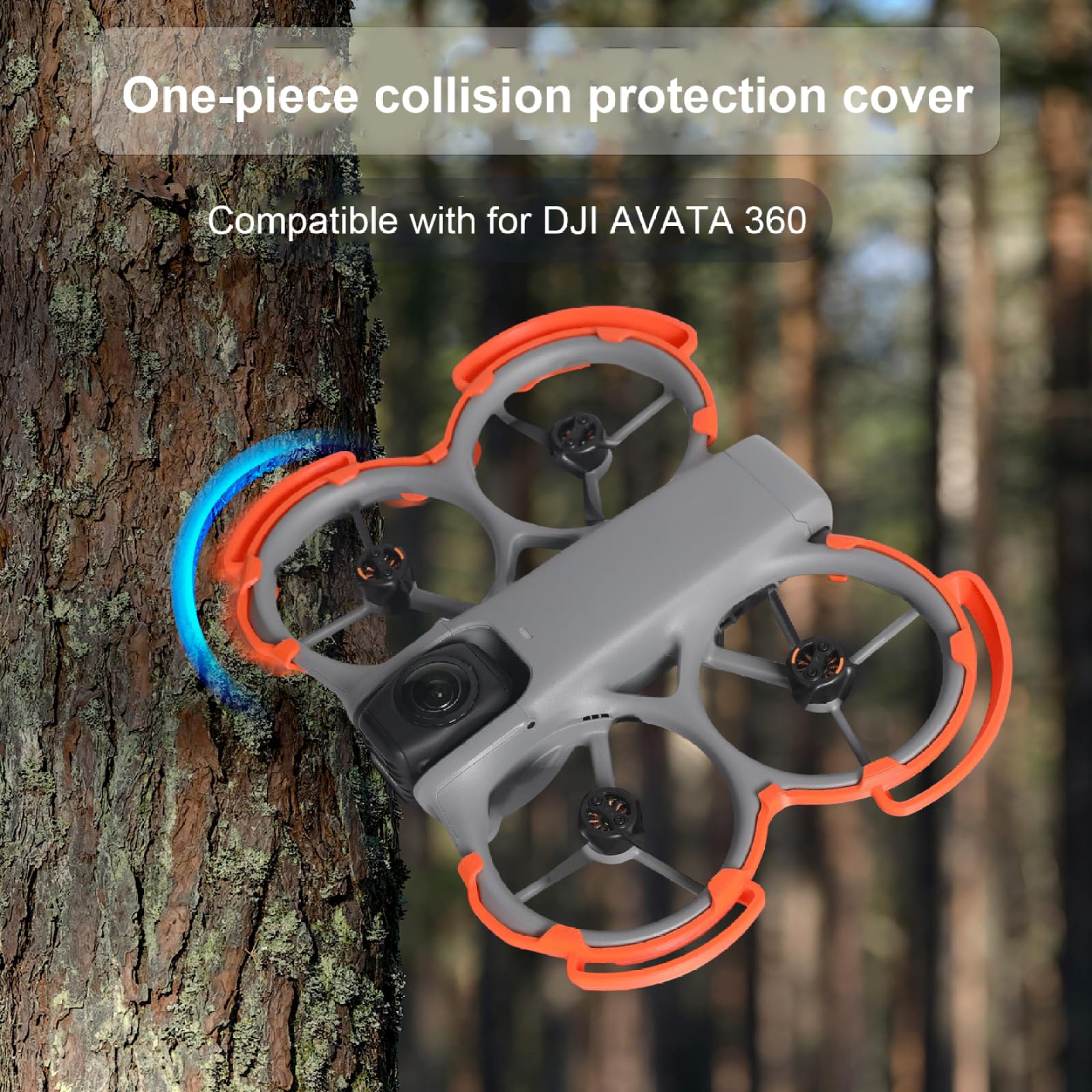Protector ligero para DJI Avata 360 hélices del: cubierta para hélices, anticollisión, antiarañazos, amortiguador, resistente a los impactos, a prueba de daños, barra protectora, accesorios (Negro) — view 3