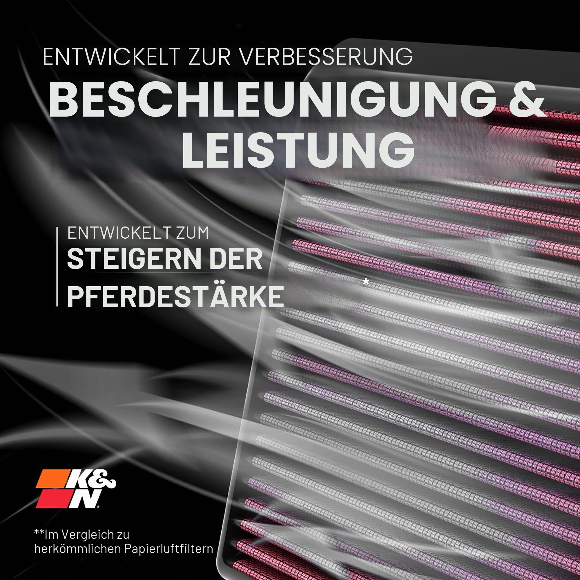 K&N 33-2966 Motorluftfilter: Hochleistung, Prämie, Abwaschbar, Ersatzfilter,Erhöhte Leistung, 2009-2019 (Zafira Tourer, Astra J, Astra MK6, Astra PJ, Verano, Cruze)