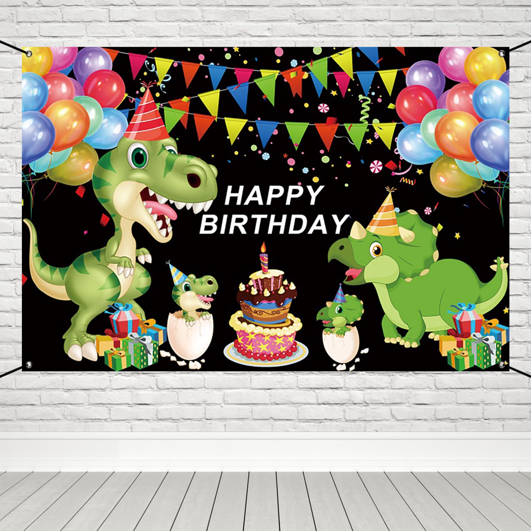 2 Personalisierte Dinosaurier Geburtstagsbanner – Ca. 91 X 30 Cm, Für Kinderparty, Mit Name & Alter