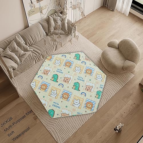 Miniatura 8 de Almohadilla hexagonal para corral de perro de 36 pulgadas de ancho, almohadilla para orina de perro, almohadilla para cachorros, PLAYPEN no