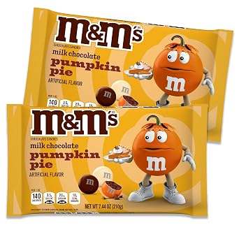 Pumpkin Pie Fall Candy Chocolate Pieces 2 x 7.44oz Bags. Pumpkin Candy