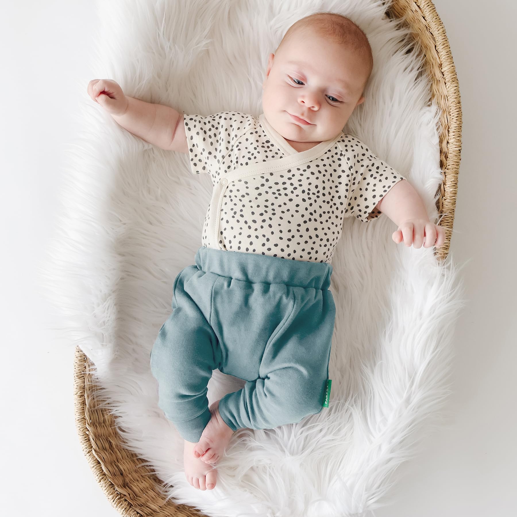 PARADE Organic Harem Pants - Essentials Ocean 0-3 Months