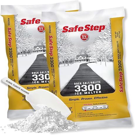 SafeStep Safest Step 3300 Series Ice Melt Sodium Chloride Crystal Pellets