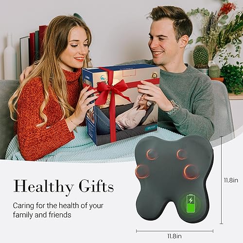 Miniatura 2 de Masajeador de espalda inalámbrico HSA elegible por la FSA, masajeador de cuello Shiatsu con calor para aliviar el dolor muscular, almohada de masaje