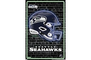 Trends International NFL Seattle Seahawks - Neon Helmet 23 Wall Poster