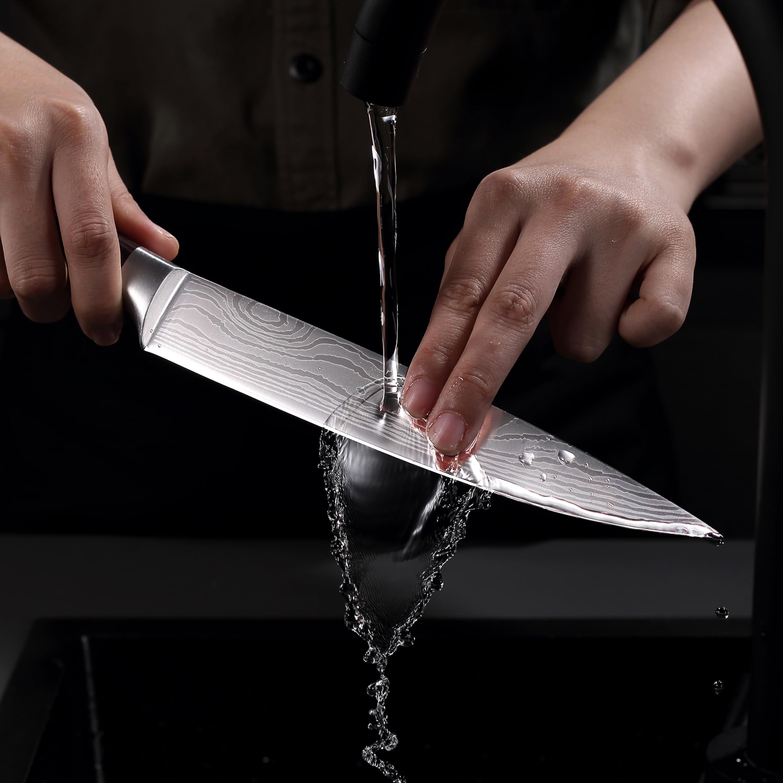 PAUDIN Chef Knife, 8 Inch High Carbon Stainless Steel Sharp Kitchen Knife with Ergonomic Handle, Gift Box for Family & Restaurant — Amazon image 11