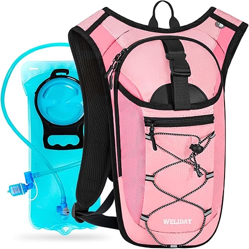 Hydration Backpack with 2L Water Bladder, Lightweight Hydro Pack for Cycling, Running, Hiking, Climbing