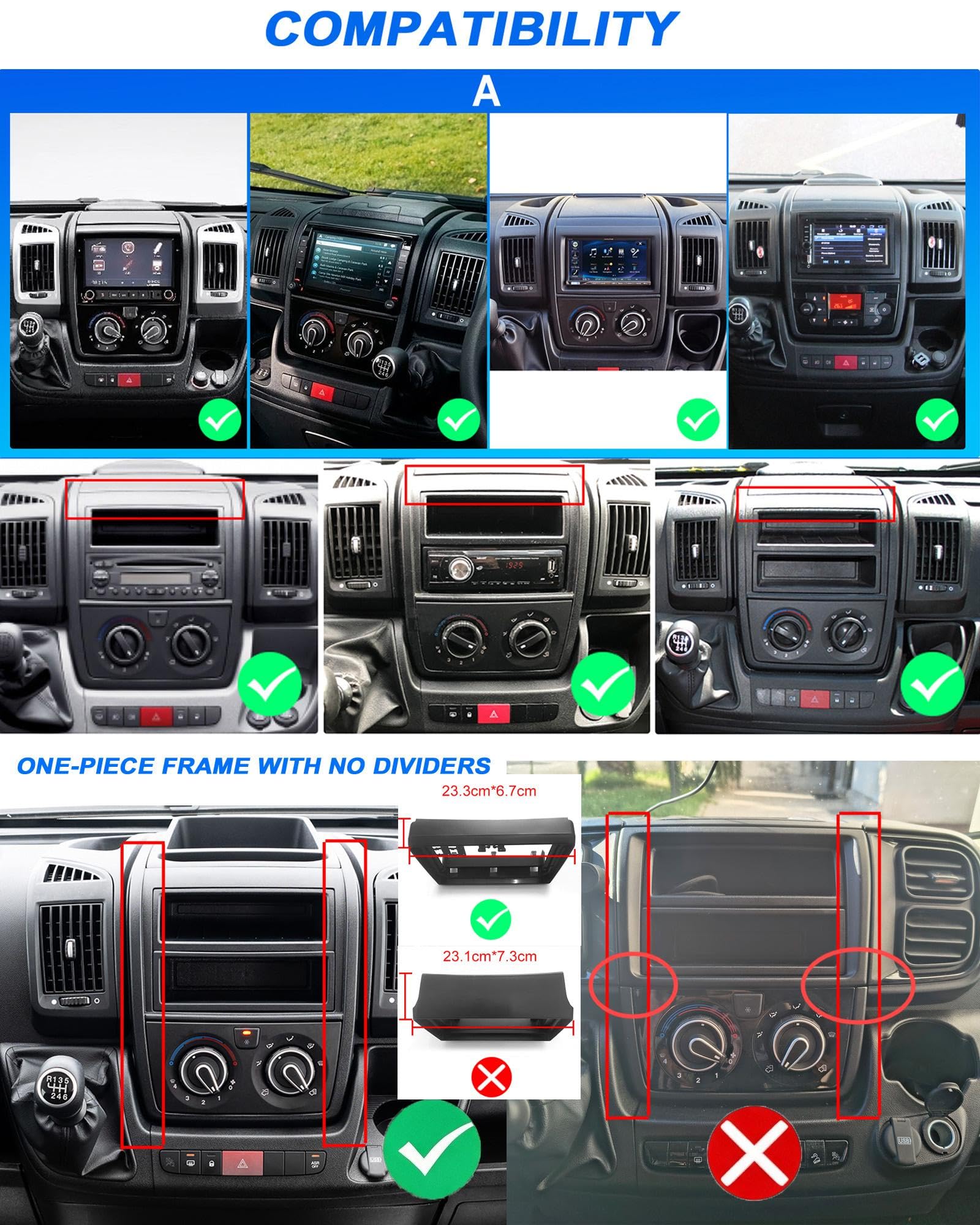 CAMECHO Android15 4+64GB Radio Coche para Fiat Ducato 3 Peugeot Boxer 2 Citroen Jumper 2 2011-2022, CarPlay/Android Auto Inalámbrico, 9" HD IPS, CANBUS, Plug&Play, GPS RDS BT, Cámara AHD incluida