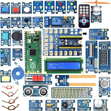 Adeept Ultimate Sensor Kit for Raspberry Pi PicoIncluded with 35 Sensor Modules and Pico GPIO Expansion Board, 40 Lessons, for MicroPython Projects