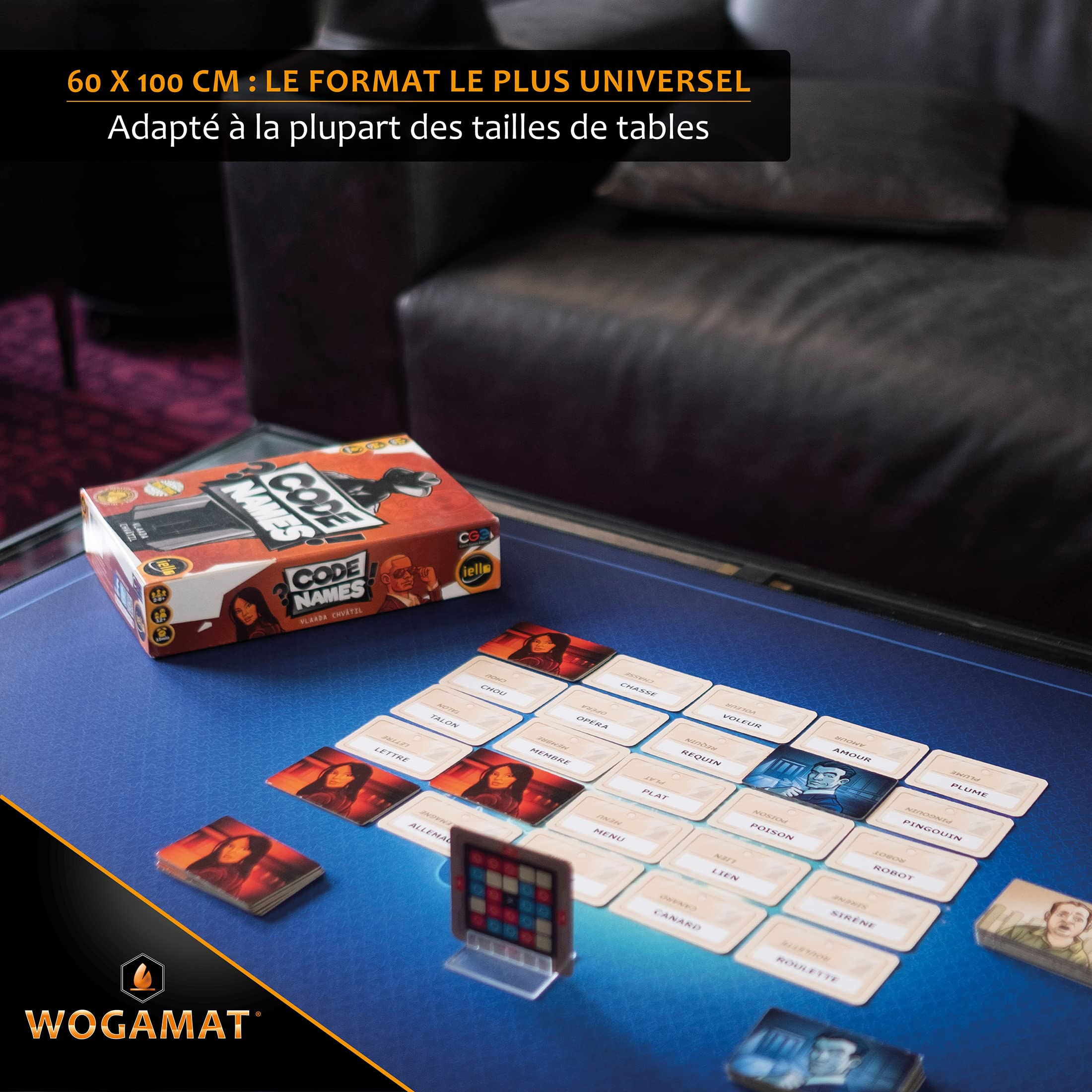 WOGAMAT - Tapis de Jeu Neoprene Vert Emeraude Grande Longueur 60 x 100