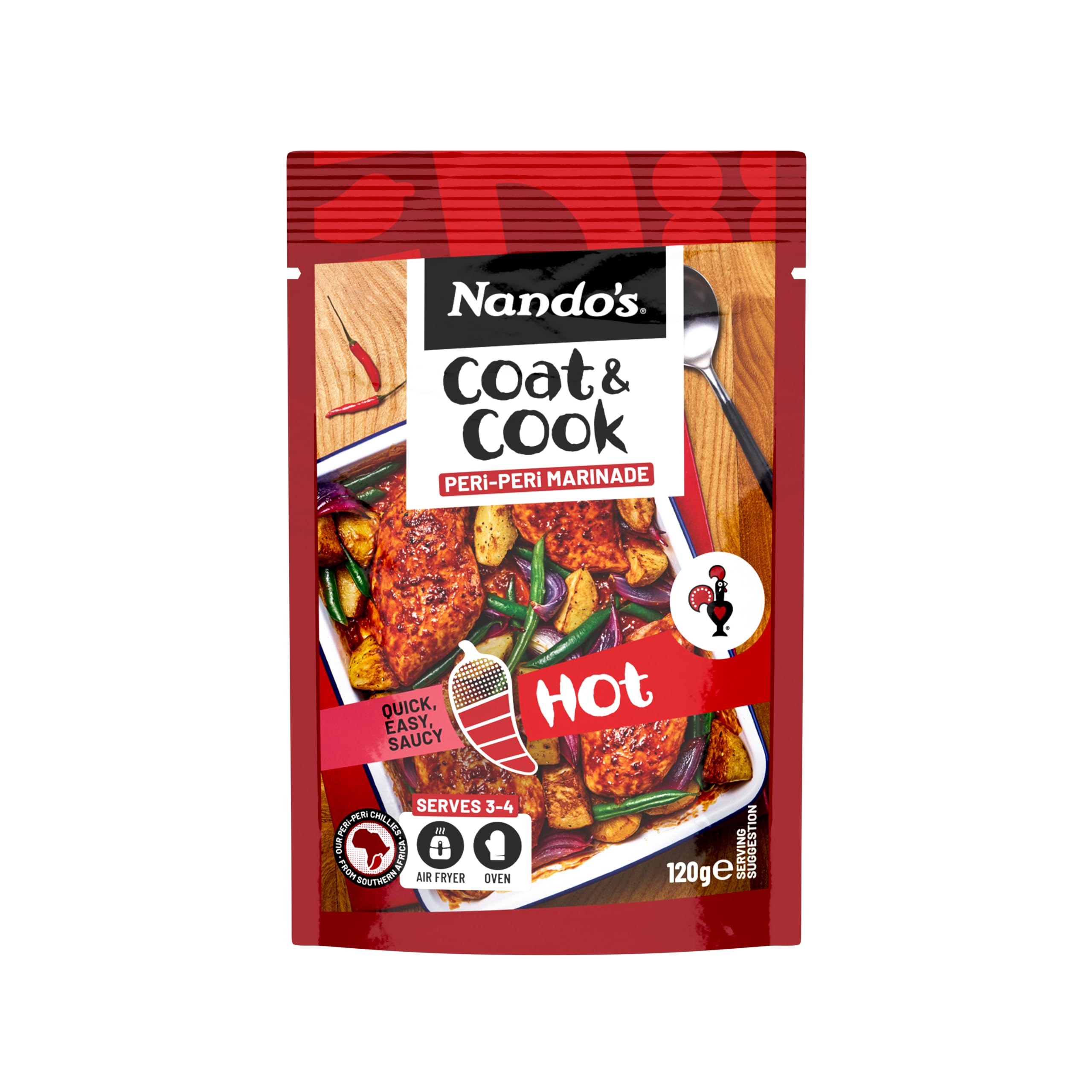 Nando's Peri-Peri Coat 'n Cook Marinade for Chicken, Hot, 120g