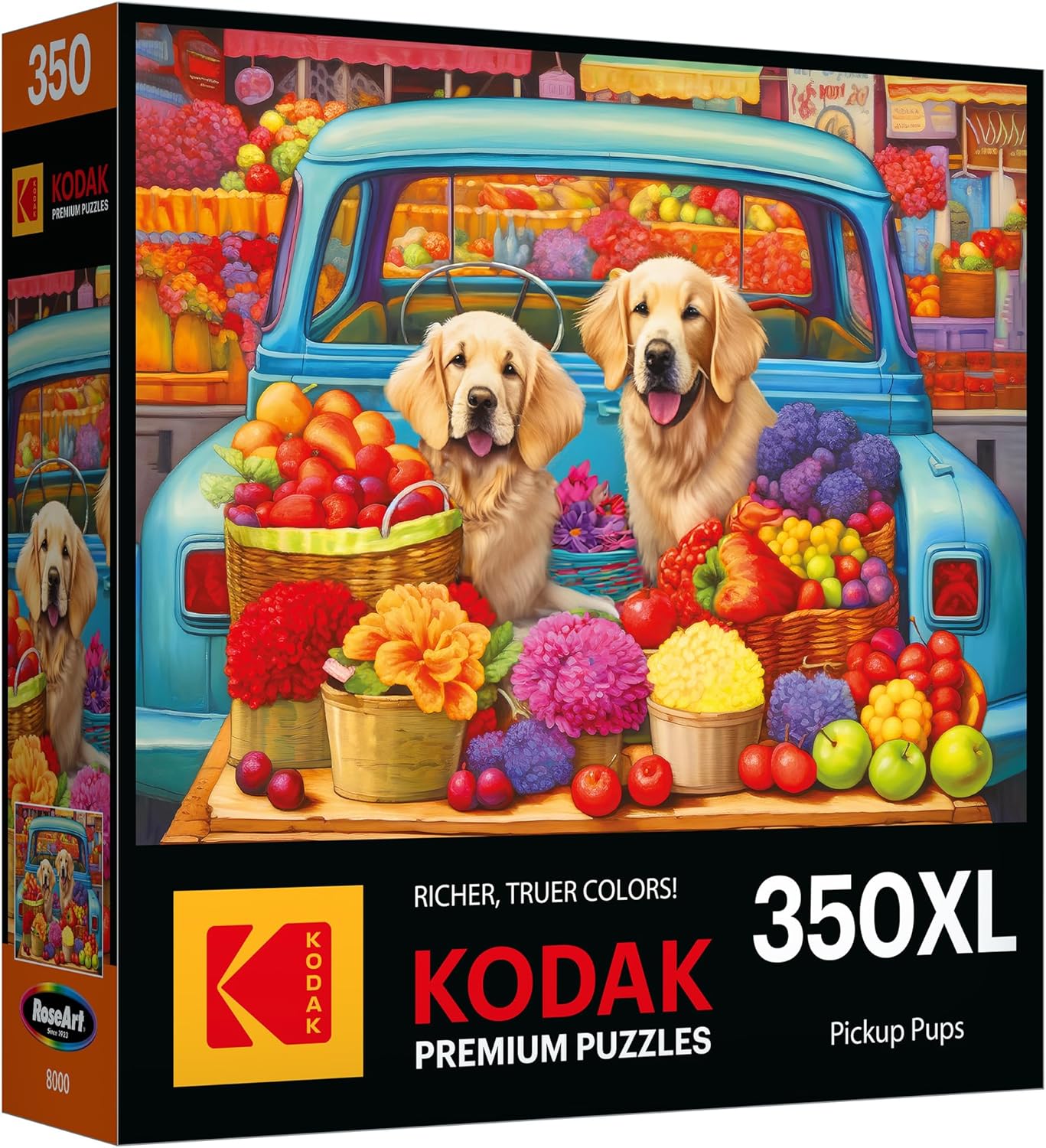 RoseArt - Kodak Premium - Pickup Pups- 350 Piece Jigsaw Puzzle for Adults