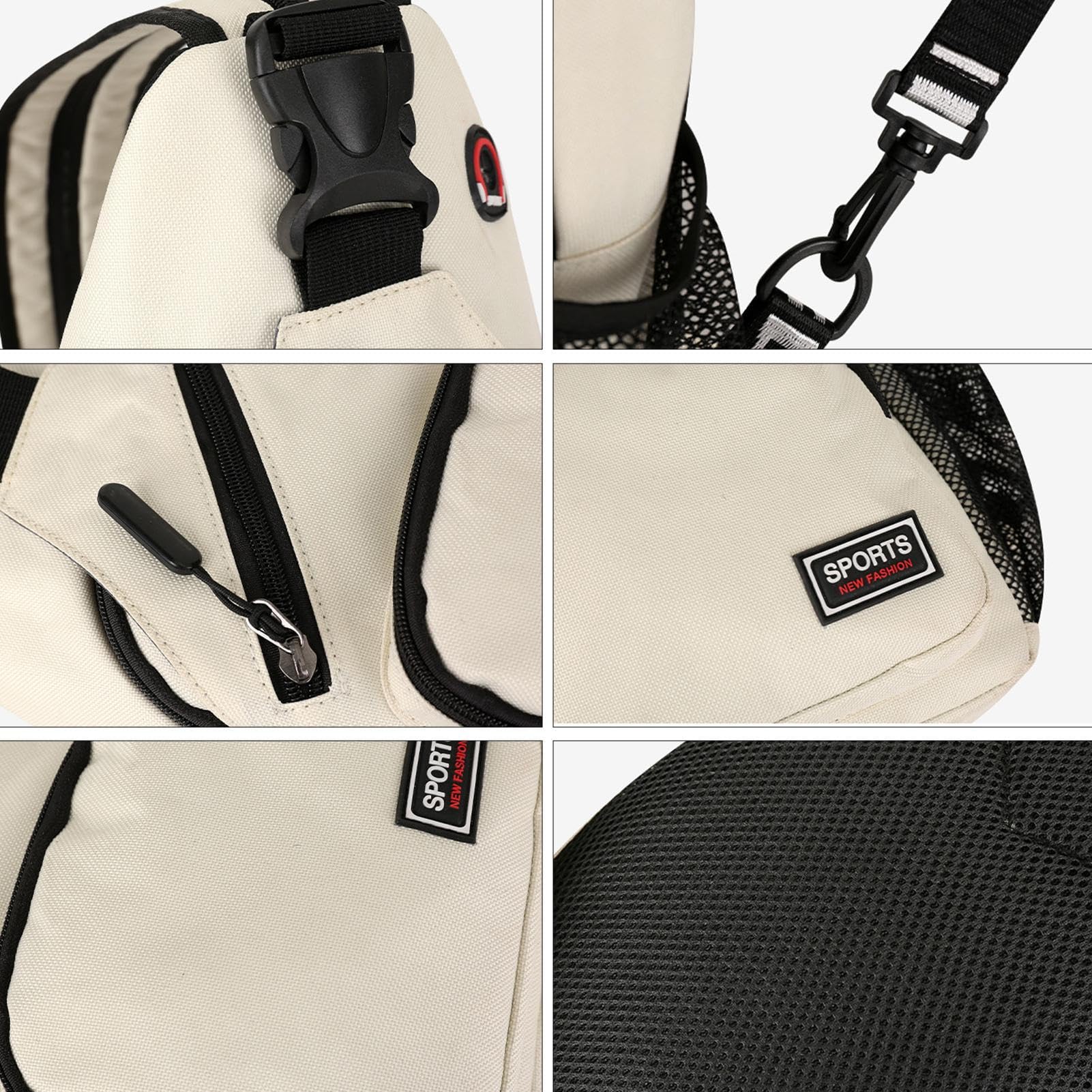 Sac de Poitrine Petit Sacs à Dos avec Trou Femme Homme pour écouteurs Sac à Bandoulière Fille Sacoche Bandouliere Sling Bag pour la Randonnée Vélo Camping