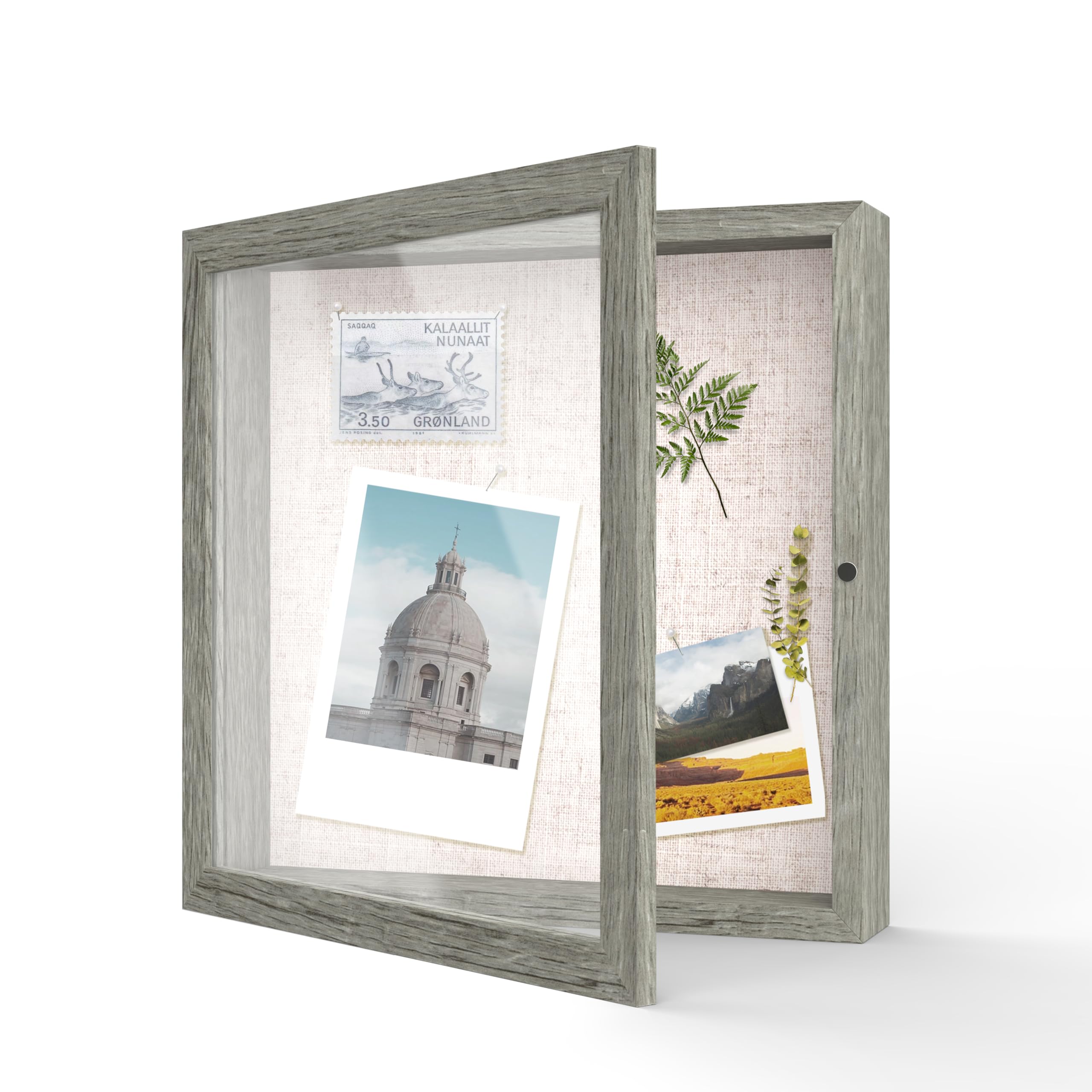 Amazon.com - FrameWorks 11x11 Deep Shadow Box Frame, Wooden Display ...