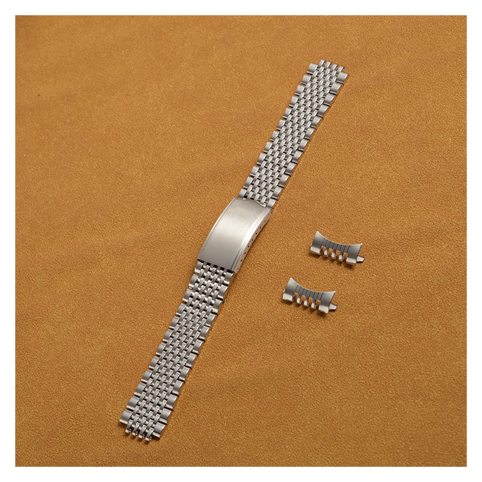 Cinturino orologio acciaio oro rosa massiccio 18mm bracciale tessuto Cinturino orologio acciaio oro rosa massiccio 18mm bracciale tessuto
