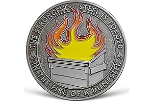 Dumpster Fire Challenge Coin Medallion for Farewell