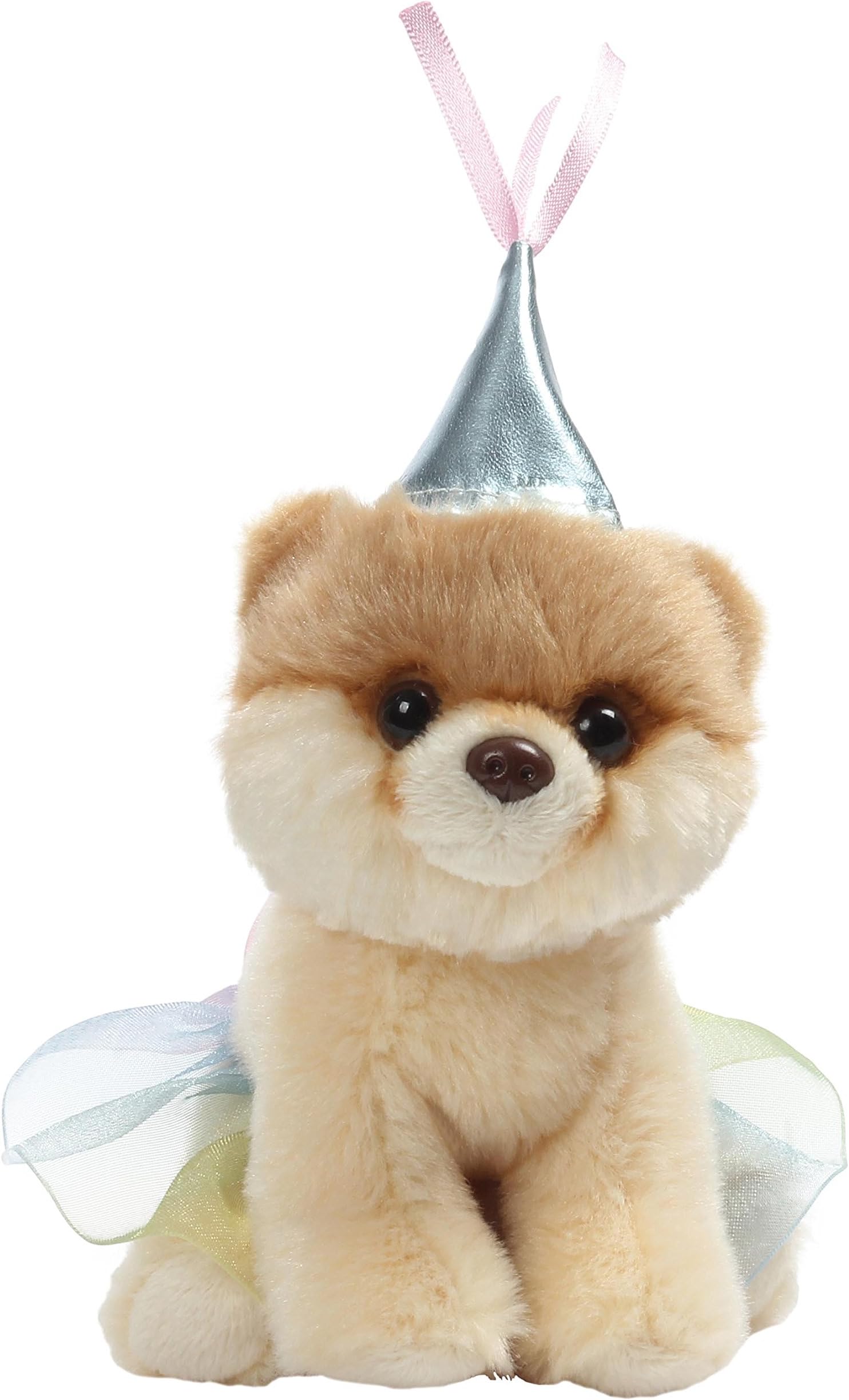 World’s Cutest Dog Boo Itty Bitty Boo #046 Princess Stuffed Animal Plush, 5", Ivory/Silver (4060864)