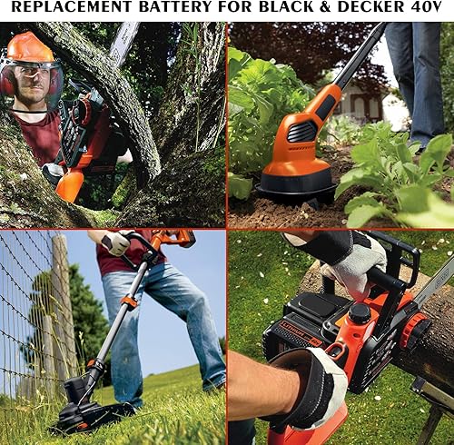 Miniatura 7 de Upgarded LBXR36 - Batería de repuesto de 40 voltios y 3.0 Ah compatible con Black and Decker batería de litio de 40 V LBX2040 LBXR36 LBXR2036 LST540