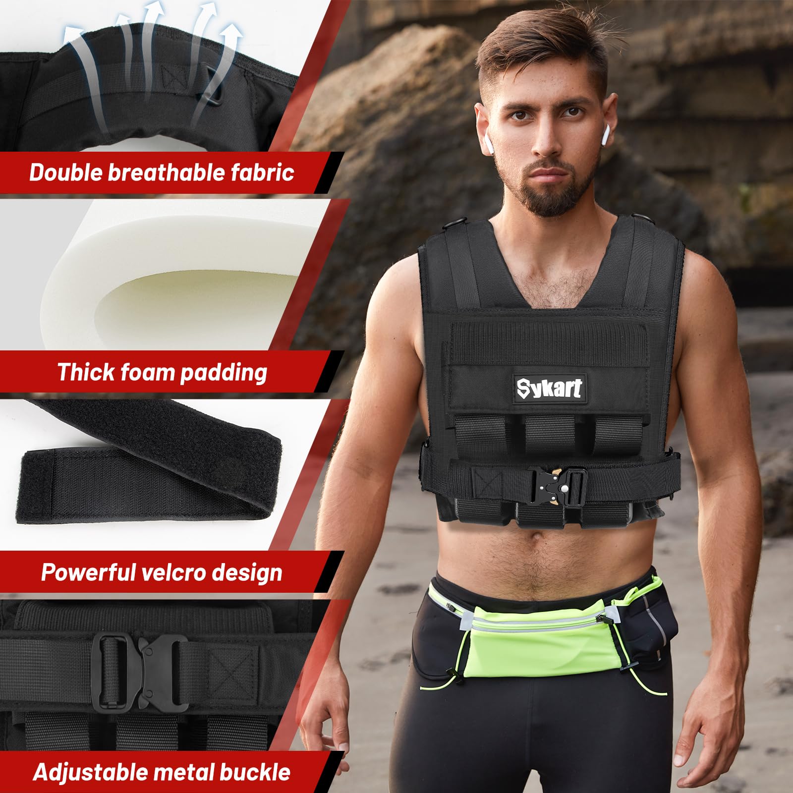 Amazon.com : Weighted Vest Men 26lbs | 35lbs | 45lbs, Weighted
