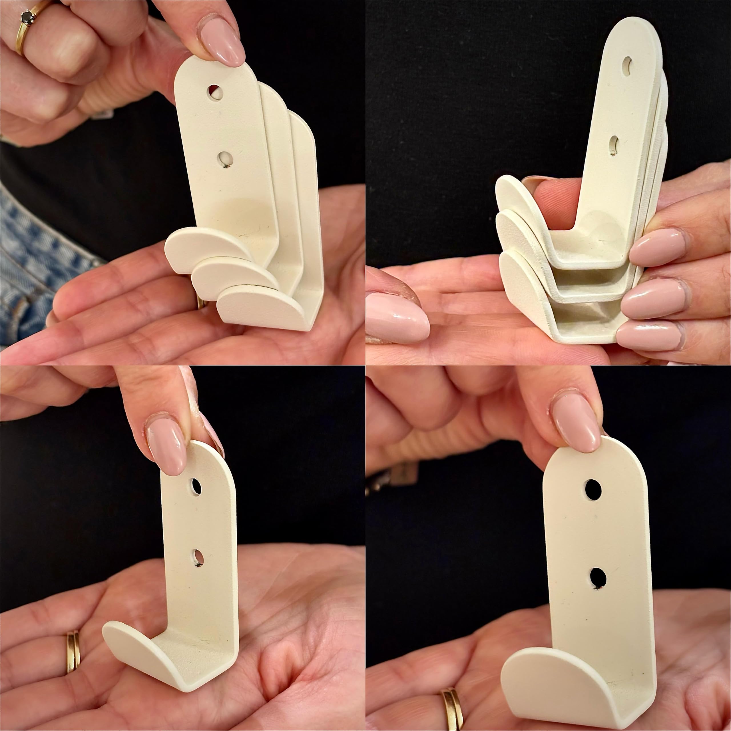 ARTiLETTO Heavy-Duty White Wall Hooks for Hanging (Set of 3) – Stylish & Sturdy Metal Hooks for Coats, Backpacks, Towels & Bags | Decorative Modern Hooks for Entryways, Bathrooms & Kids’ Rooms