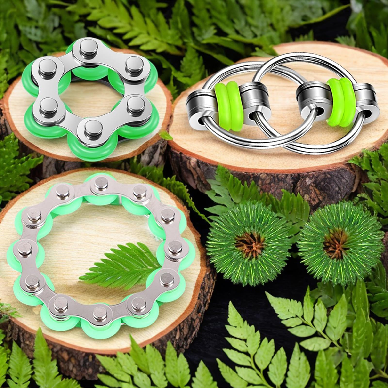 4-teiliges Fidget Spielzeug Set - Unendliche Flip Chain Für Stressabbau & Konzentration