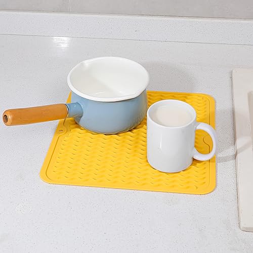 Miniatura 949 de Tapete de silicona para secado de platos para múltiples usos, fácil de limpiar, ecológico, resistente al calor, tapete de silicona para encimera