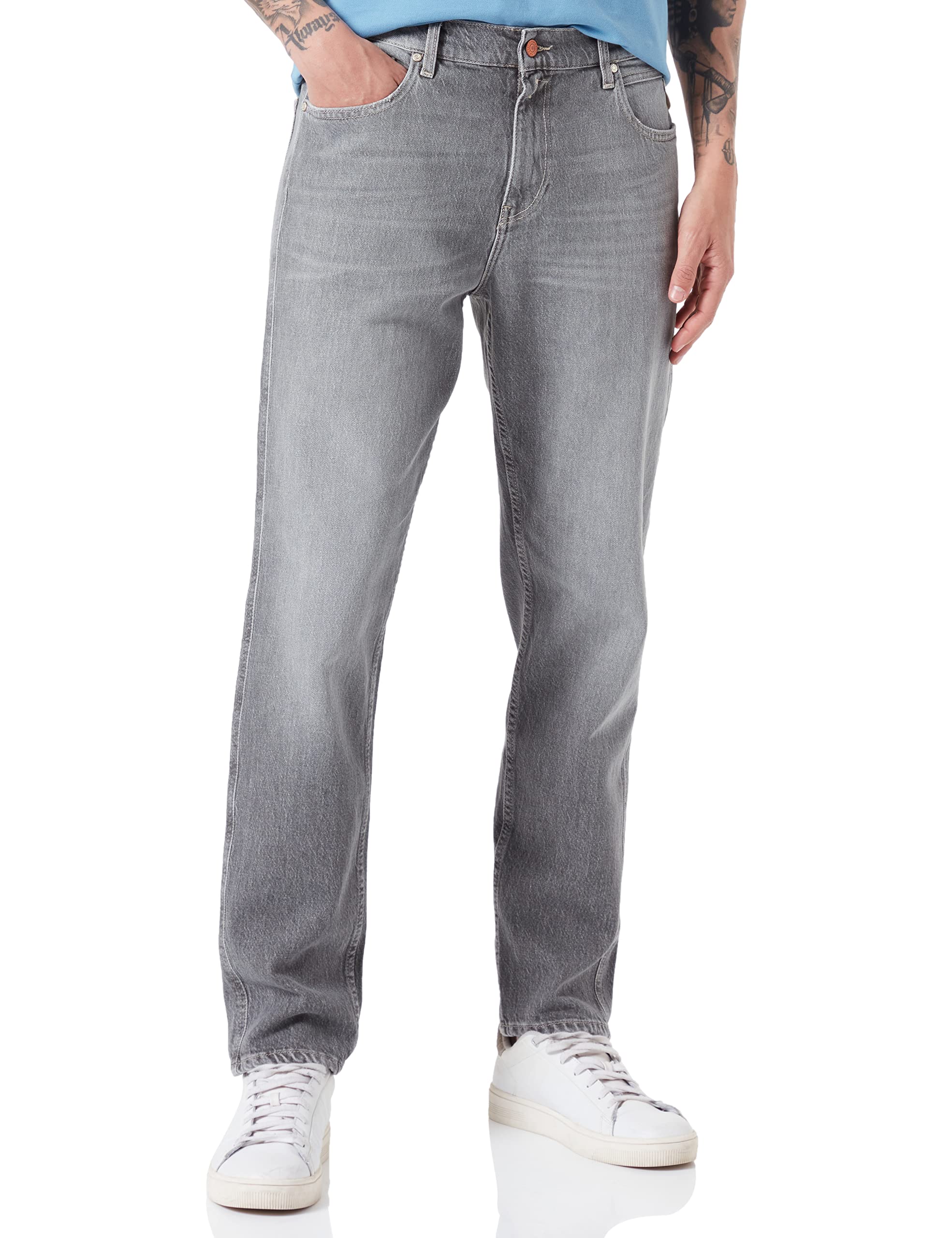 REPLAY Herren Jeans Sandot Tapered-Fit, Forest Grey Delavè 222 (Grau), 28W / 30L