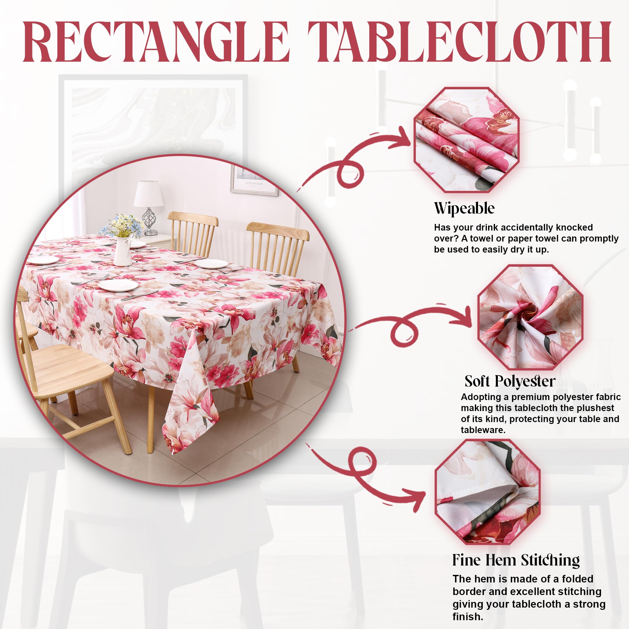 Amazon｜Majestic Giftware ポリエステルテーブルクロス 長方形