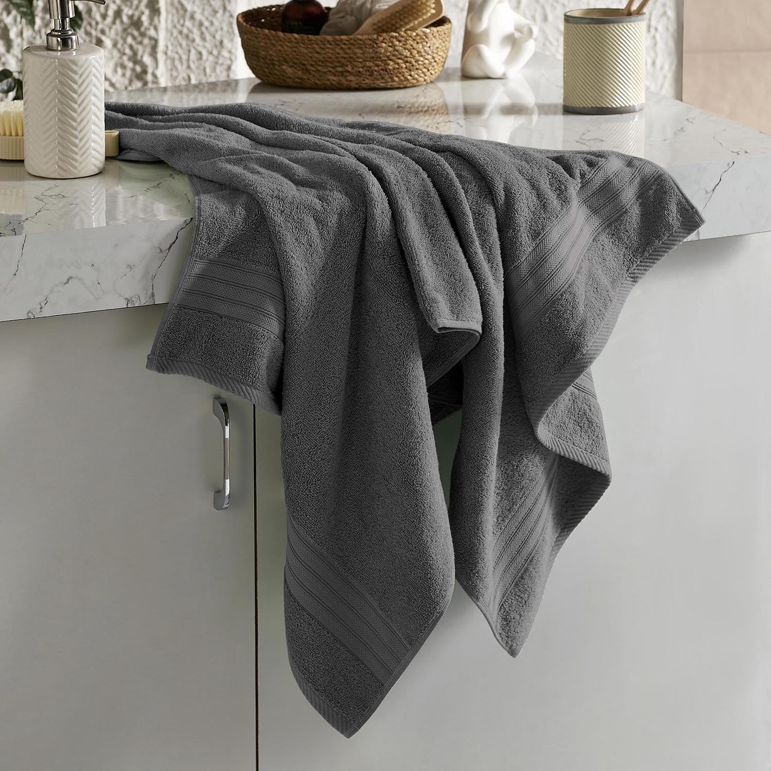 Layers 100% Cotton Bath Towels - Soft & Absorbent -10