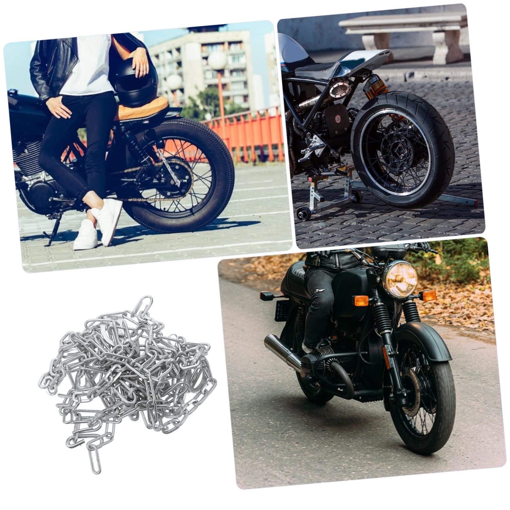 Motorrad Reifenkette aus Stahl mit Verstärktem Design Universelle Schneekette für Schnee und Eis für Elektrische Dreiräder und Fahrrad Schlammigen und Verschneiten