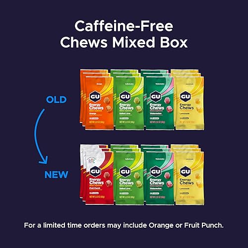 Miniatura 2 de GU Energy Masticables, paquete mixto de gomitas con electrolitos, veganas, sin gluten, sin cafeína y sin lácteos, energía para cualquier