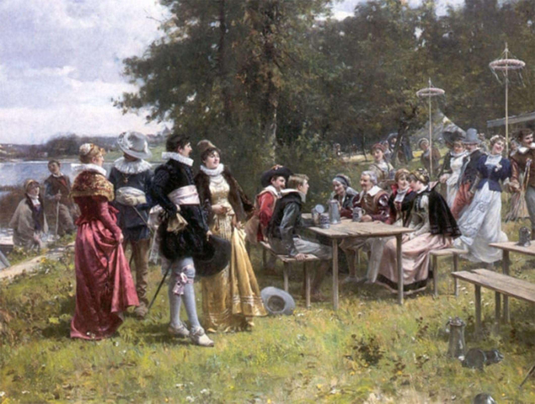 POSTERIIk Vintage Art Print Images Pictures Print May Day by Adrien Moreau Modern Colour Posters for Office Home Decor 60x90cm