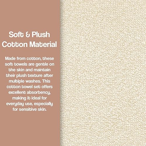 Miniatura 10 de Zahari Home Sinatra - Juego de 3 toallas de baño, toallas de mano, absorbentes, color plateado