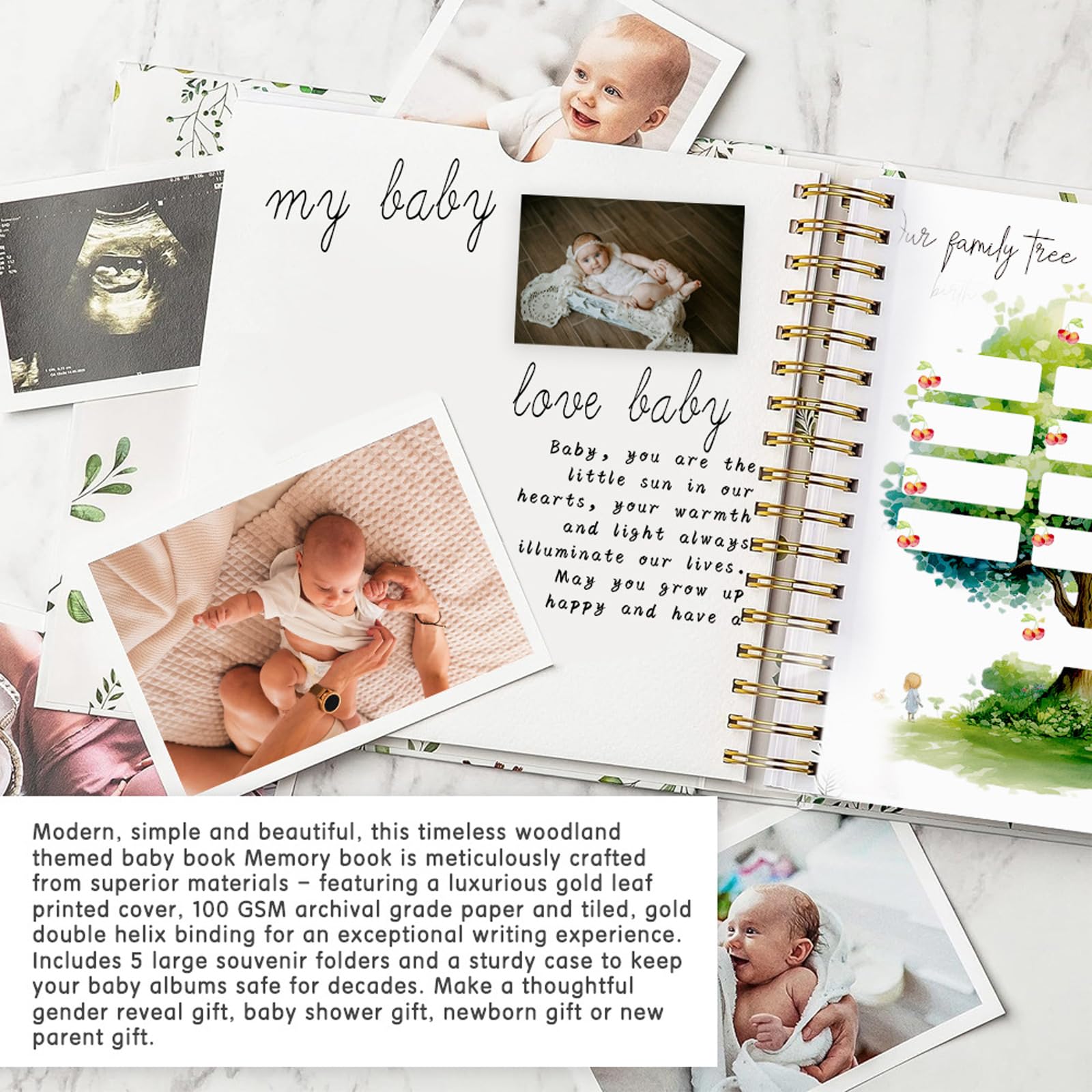 Libro dei ricordi con riquadri dell'album per i successi dei bambini | Diario di carta standard alto per connessione parentale e punto di riferimento dopo la gestazione all'infanzia